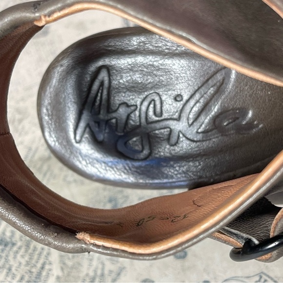 PEPE MONJO ARGILA Brown Leather Ankle Strap Heel Shoes - Picture 10 of 12